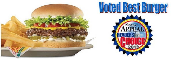 Voted Best Burger by the Nevada Appeal