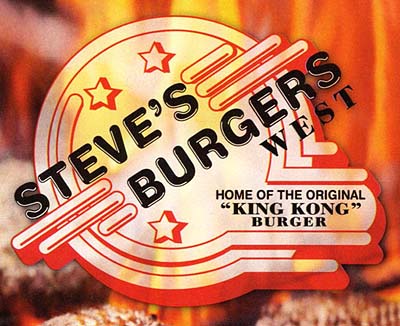 Steves Burgers West Hemet CA Logo Home of the Original King Kong Burger