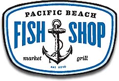 Pacific Beach Fish Shop Logo, San Diego Seafood restaurant in Pacific Beach CA